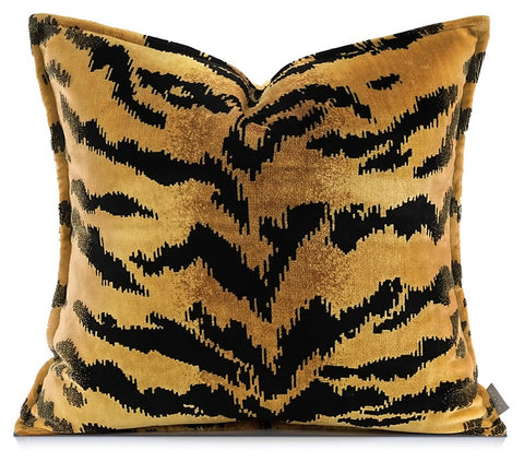 Luxury Abstract Decorative Throw Pillows for Living Room, Tiger Pattern Modern Pillows for Couch, Large Modern Sofa Pillow Cases, Decorative Pillow Covers-Paintingforhome