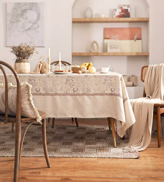 Rustic Farmhouse Table Cover for Kitchen, Outdoor Picnic Tablecloth, Large Modern Rectangle Tablecloth Ideas for Dining Room Table, Square Tablecloth for Round Table-Paintingforhome