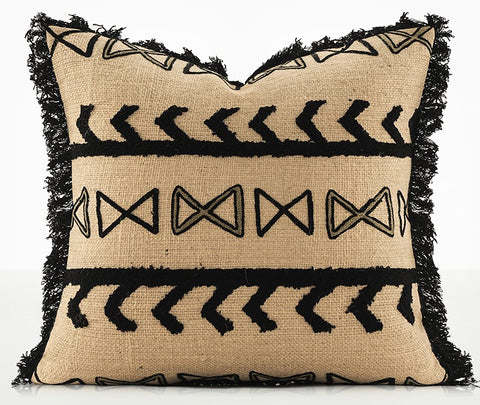 Ethnic Square Modern Throw Pillows for Couch, Contemporary Modern Sofa Pillows, Decorative Throw Pillows for Bedroom, Large Throw Pillow for Interior Design-Paintingforhome