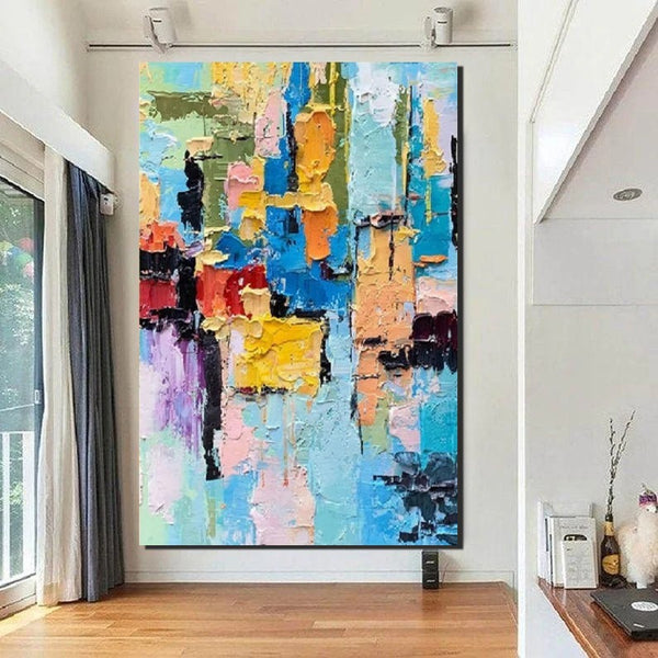 Abstract Acrylic Wall Painting, Extra Large Paintings for Living Room, Modern Abstract Art for Bedroom, Simple Painting Ideas, Hand Painted Wall Painting-Paintingforhome