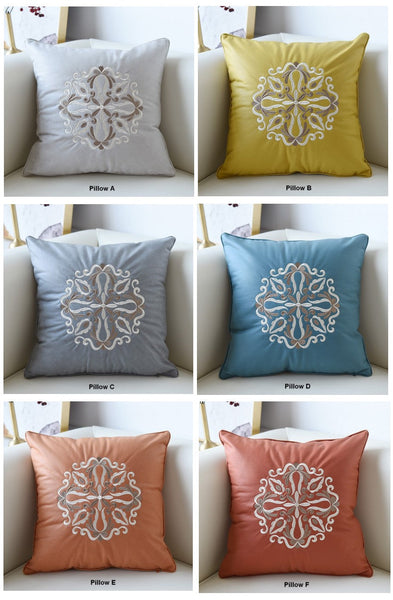 Modern Throw Pillows, Decorative Flower Pattern Throw Pillows for Couch, Contemporary Decorative Pillows, Modern Sofa Pillows-Paintingforhome