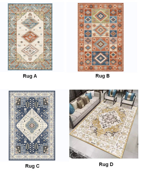 Morocco Area Rugs for Living Room, Traditional Persain Rugs for Bedroom, Traditional Colorful Persian Rugs, Vintage Area Rugs for Dining Room-Paintingforhome