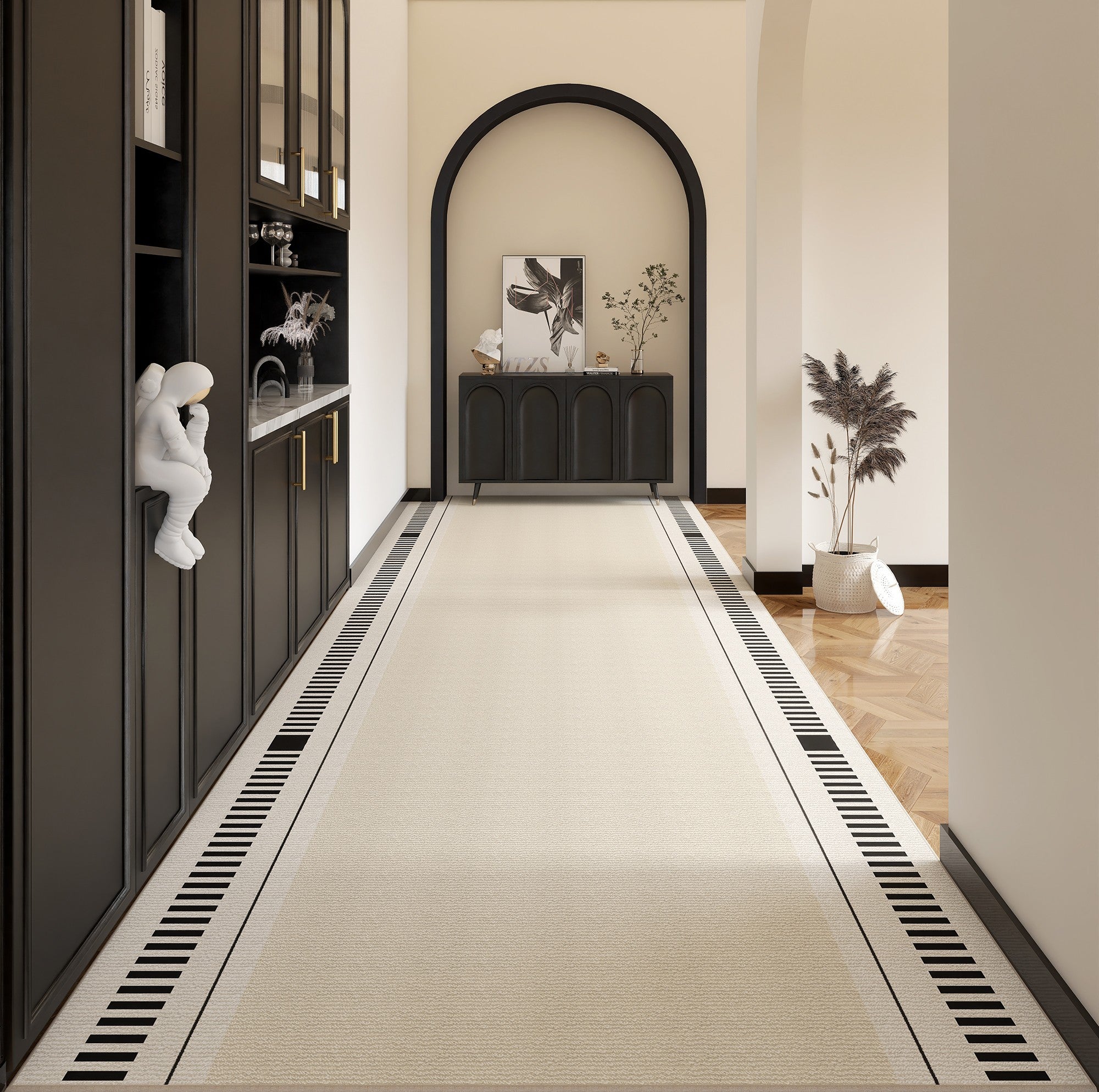 Contemporary Modern Long Hallway Runners, Washable Entryway Runner Rug Ideas, Kitchen Runner Rugs, Extra Long Narrow Runner Rugs-Paintingforhome