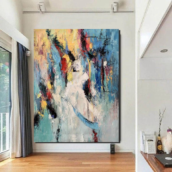 Palette Knife Paintings, Acrylic Paintings on Canvas, Large Paintings Behind Sofa, Abstract Painting for Living Room, Bedroom Modern Wall Art Paintings-Paintingforhome