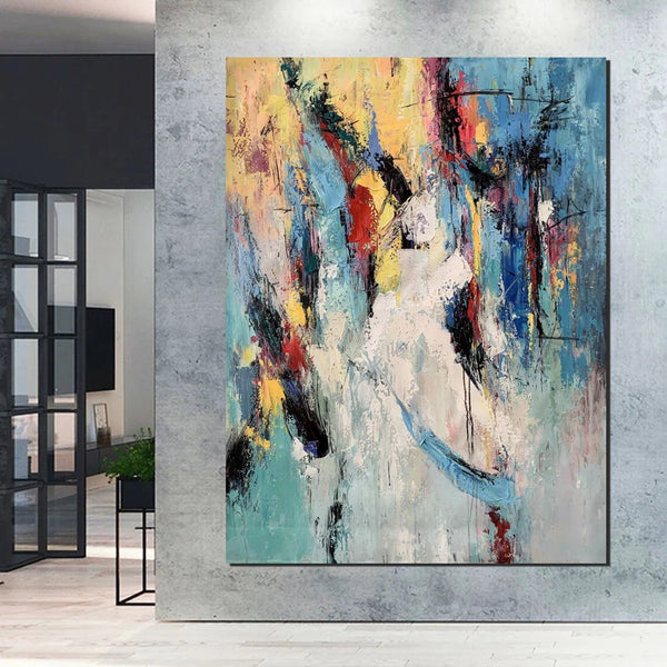 Palette Knife Paintings, Acrylic Paintings on Canvas, Large Paintings Behind Sofa, Abstract Painting for Living Room, Bedroom Modern Wall Art Paintings-Paintingforhome