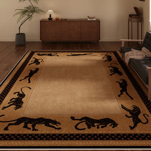 Large Modern Rugs for Living Room, Mid Century Cheetah Pattern Modern Rugs for Dining Room, Modern Rug Ideas for Bedroom-Paintingforhome