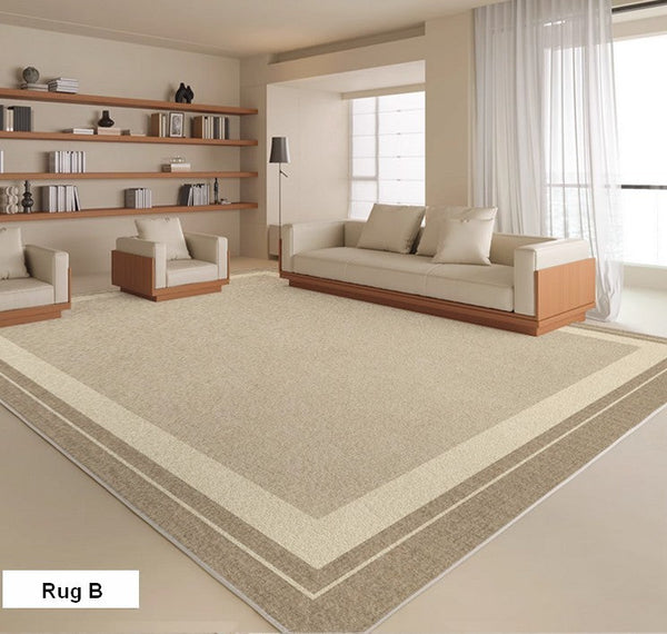 Large Modern Rugs in Living Room, Rectangular Modern Rugs under Sofa, Soft Contemporary Rugs for Bedroom, Dining Room Floor Carpets, Modern Rugs for Office-Paintingforhome