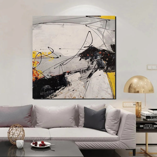 Extra Large Abstract Paintings on Canvas, Hand Painted Abstract Painting, Bedroom Wall Art Ideas, Simple Painting Ideas for Bedroom-Paintingforhome