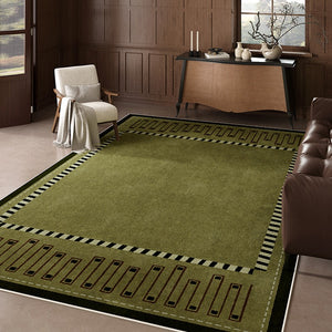 Large Modern Rugs in Living Room, Green Contemporary Rugs for Bedroom, Mid Century Modern Rugs under Sofa, Dining Room Floor Carpets-Paintingforhome