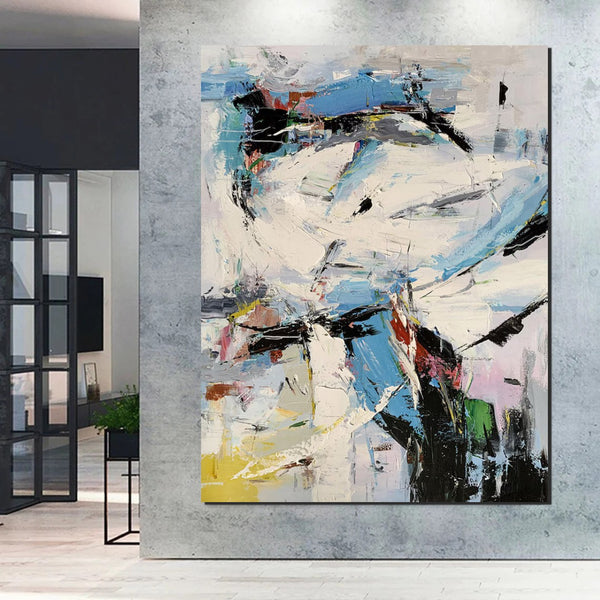 Bedroom Modern Wall Art Paintings, Palette Knife Paintings, Acrylic Paintings on Canvas, Large Paintings Behind Sofa, Abstract Painting for Living Room-Paintingforhome