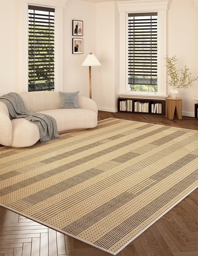 Rectangular Modern Rugs under Sofa, Dining Room Floor Carpets, Bedroom Contemporary Soft Rugs, Mid Century Modern Rugs in Living Room-Paintingforhome