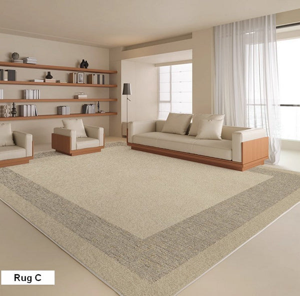 Bedroom Contemporary Soft Rugs, Rectangular Modern Rugs under Sofa, Large Modern Rugs in Living Room, Modern Rugs for Office, Dining Room Floor Carpets-Paintingforhome