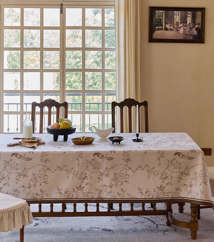 Large Rectangle Tablecloth for Dining Room Table, Country Farmhouse Tablecloth, Rustic Table Covers for Kitchen, Square Tablecloth for Round Table-Paintingforhome