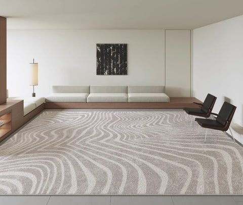 Stripe Area Rugs under Sofa, Modern Carpets for Office, Dining Room Floor Rugs, Mid Century Area Rugs for Living Room, Abstract Contemporary Rugs for Bedroom-Paintingforhome