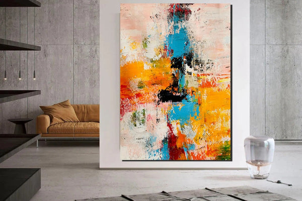 Hand Painted Wall Painting, Extra Large Paintings for Living Room, Modern Abstract Art for Bedroom, Abstract Acrylic Wall Painting, Simple Painting Ideas-Paintingforhome