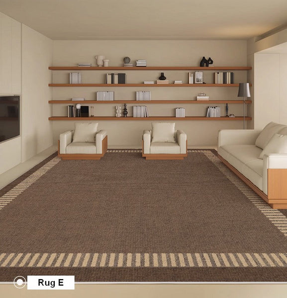 Bedroom Contemporary Soft Rugs, Rectangular Modern Rugs under Sofa, Large Modern Rugs in Living Room, Modern Rugs for Office, Dining Room Floor Carpets-Paintingforhome