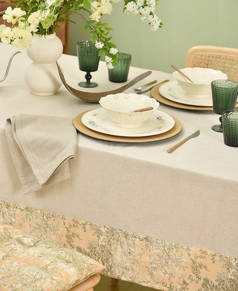 Modern Tablecloth for Kitchen, Cotton and Linen Rectangle Table Covers for Dining Room Table, Square Tablecloth for Coffee Table-Paintingforhome