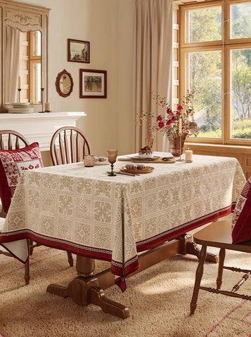 Large Table Cover for Dining Room Table, Holiday Rectangular Tablecloth for Dining Table, Modern Rectangle Tablecloth for Oval Table-Paintingforhome