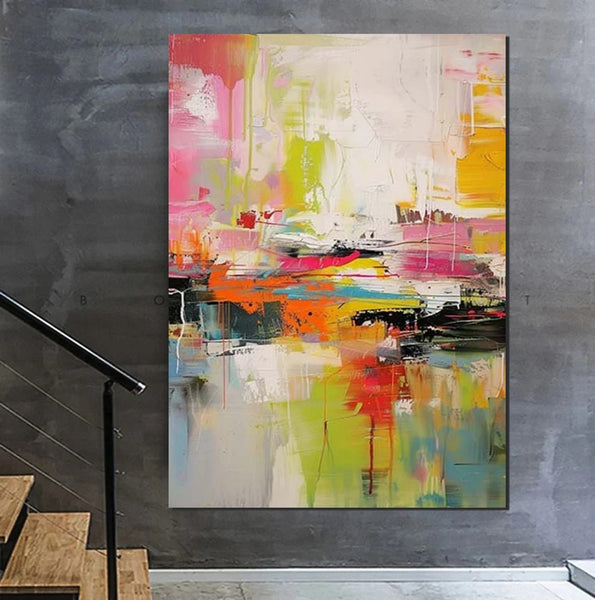 Simple Painting Ideas, Hand Painted Wall Painting, Extra Large Paintings for Living Room, Modern Abstract Art for Bedroom, Abstract Acrylic Wall Painting-Paintingforhome