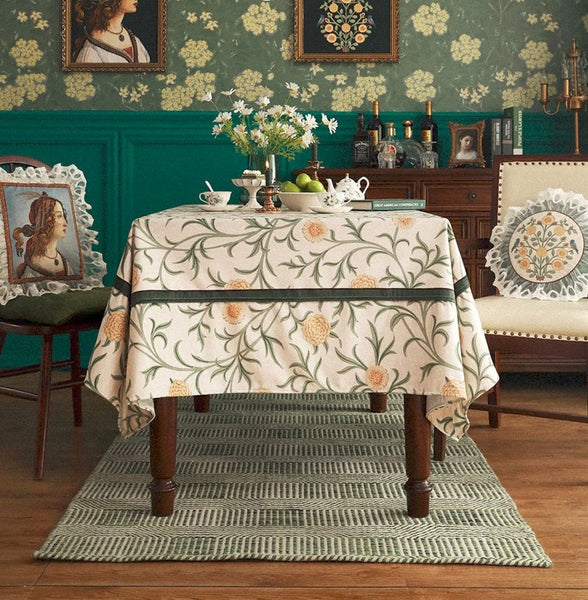 Large Modern Rectangle Tablecloth Ideas for Dining Table, Square Tablecloth for Coffee Table, Farmhouse Table Cloth, Wedding Tablecloth, Outdoor Picnic Tablecloth-Paintingforhome