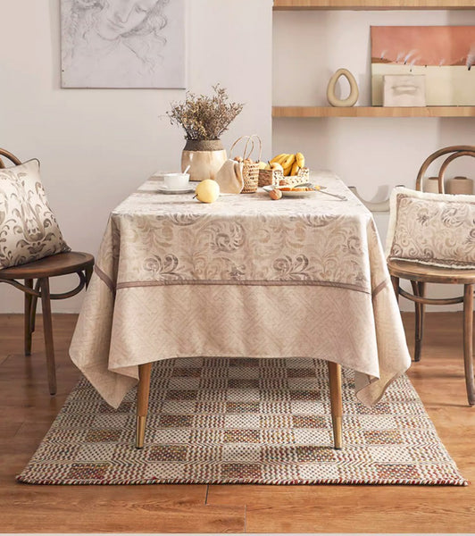 Rustic Farmhouse Table Cover for Kitchen, Outdoor Picnic Tablecloth, Large Modern Rectangle Tablecloth Ideas for Dining Room Table, Square Tablecloth for Round Table-Paintingforhome