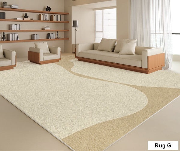 Rectangular Modern Rugs under Sofa, Large Modern Rugs in Living Room, Soft Contemporary Rugs for Bedroom, Dining Room Floor Carpets, Modern Rugs for Office-Paintingforhome