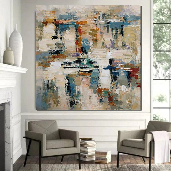 Hand Painted Abstract Painting, Extra Large Abstract Paintings on Canvas, Bedroom Wall Art Ideas, Simple Painting Ideas for Bedroom-Paintingforhome