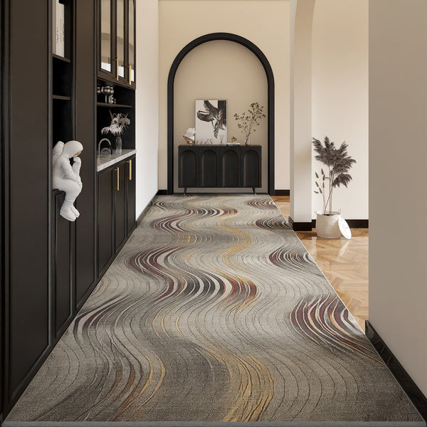 Entrance Hallway Runner Carpet, Long Narrow Runner Rugs, Abstract Entryway Runner Rugs, Long Narrow Hallway Runners, Modern Long Hallway Runners-Paintingforhome