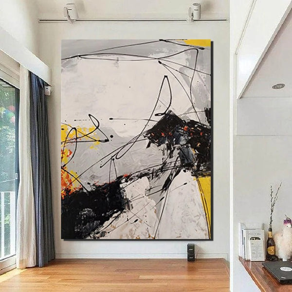 Dining Room Canvas Painting, Large Canvas Painting for Office, Simple Modern Acrylic Paintings, Contemporary Modern Artwork-Paintingforhome