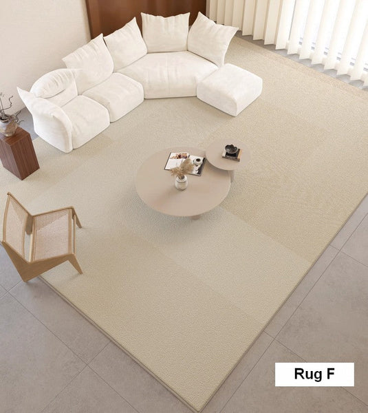 Modern Rugs for Dining Room, Bedroom Modern Rugs, Cream Color Geometric Modern Rugs, Contemporary Soft Rugs for Living Room-Paintingforhome