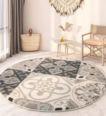 Geometric Beige Modern Rugs for Bedroom, Large Modern Rug Placement Id –  Grace Painting Crafts