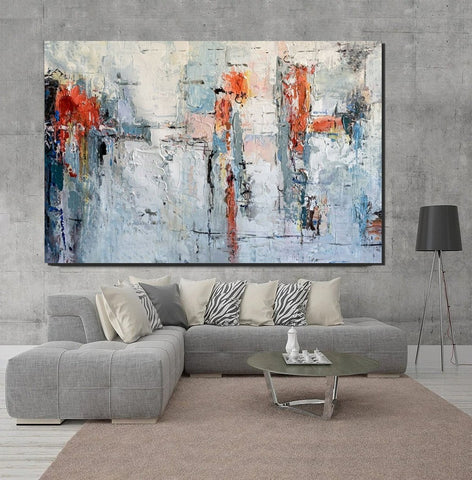 Abstract Acrylic Paintings for Living Room, Buy Paintings Online, Heavy Texture Canvas Art, Modern Contemporary Artwork-Paintingforhome