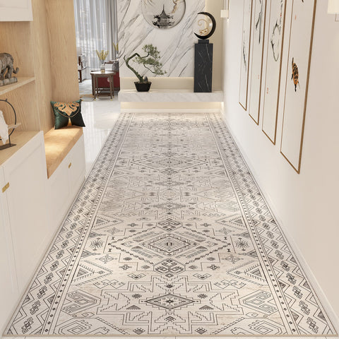 Non Slip Entrance Runner Rugs, Bedside Runner Rugs, Entryway Runner Rug Ideas, Traditional Morocco Long Narrow Runner Rugs, Extra Long Hallway Runners-Paintingforhome