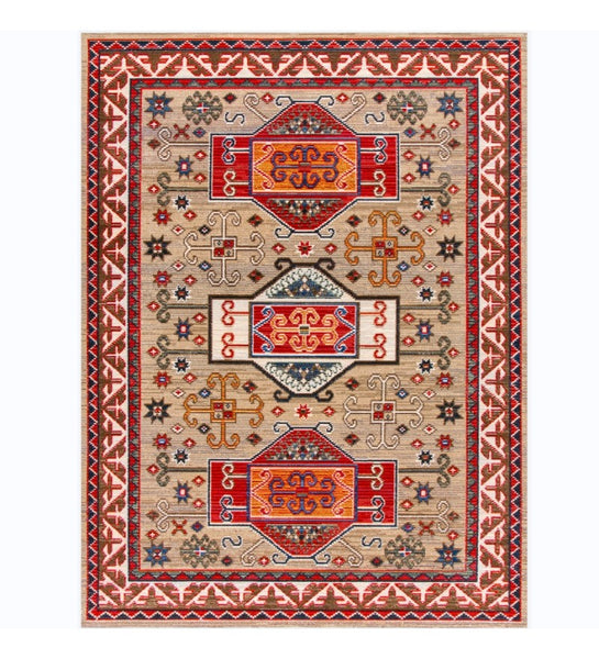 Morocco Area Rugs for Living Room, Persain Rugs for Bedroom, Traditional Colorful Persian Rugs, Vintage Area Rugs for Dining Room-Paintingforhome