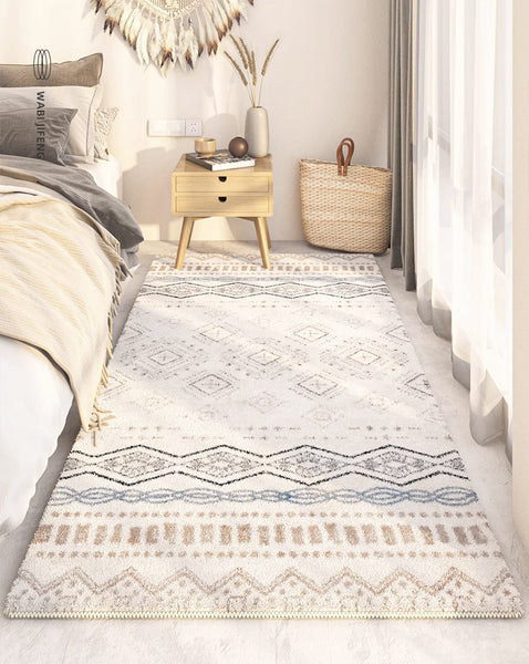 Contemporary Modern Rugs for Living Room, Thick Modern Rugs Next to Bed, Entryway Modern Runner Rugs, Modern Runner Rugs for Hallway-Paintingforhome