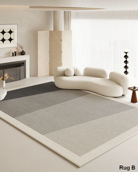 Bedroom Modern Floor Rugs, Large Area Rugs for Office, Modern Area Rug for Living Room, Contemporary Area Rugs under Sofa-Paintingforhome