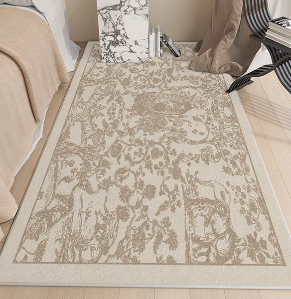 Thick Soft Rugs under Coffee Table, Contemporary Modern Rugs for Living Room, French Style Modern Rugs for Interior Design, Modern Rugs for Dining Room-Paintingforhome