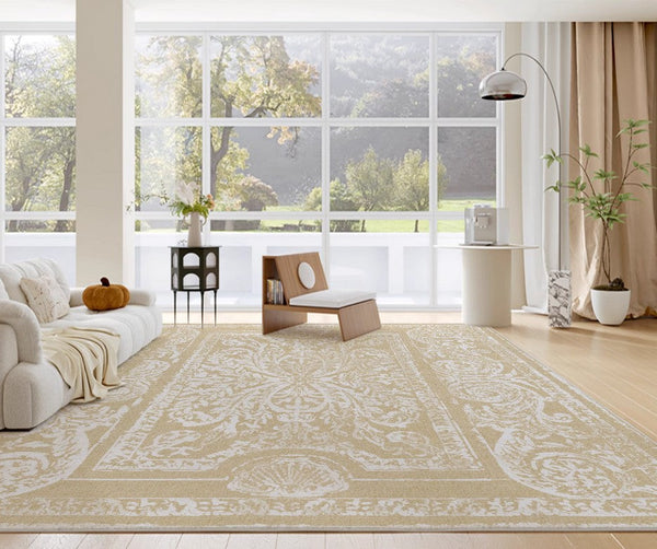 Living Room Contemporary Modern Rugs, Mid Century Modern Rugs for Interior Design, Soft Rugs under Coffee Table, Thick French Style Modern Rugs for Dining Room-Paintingforhome