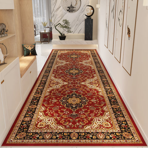 Kitchen Runner Rugs, Extra Long Narrow Hallway Runners, Colorful Persian Runner Rugs for Bedside, Non Slip Entrance Runner Rugs, Washable Entryway Runner Rug Ideas-Paintingforhome