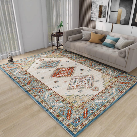 Morocco Area Rugs for Living Room, Traditional Persain Rugs for Bedroom, Traditional Colorful Persian Rugs, Vintage Area Rugs for Dining Room-Paintingforhome