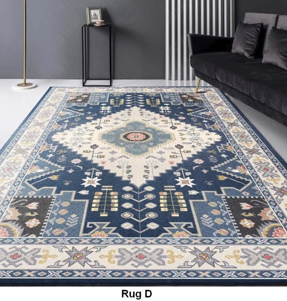 Morocco Area Rugs for Living Room, Traditional Persain Rugs for Bedroom, Traditional Colorful Persian Rugs, Vintage Area Rugs for Dining Room-Paintingforhome