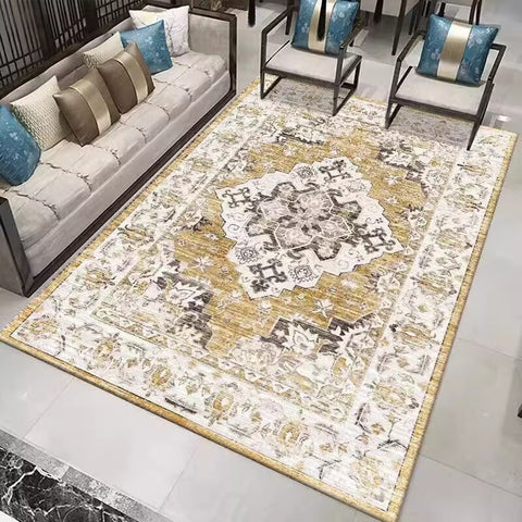 Living Room Vintage Area Rugs, Morocco Area Rugs for Dining Room, Traditional Persain Rugs for Bedroom, Traditional Colorful Persian Rugs-Paintingforhome