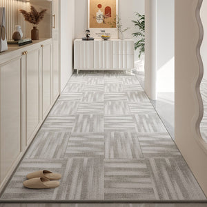 Modern Extra Long Hallway Runners, Washable Entrance Hallway Runners, Gray Long Hallway Runners, Long Narrow Runner Rugs, Entryway Runner Rug Ideas, Stain-resistant Non Slip Kitchen Runner Rugs-Paintingforhome