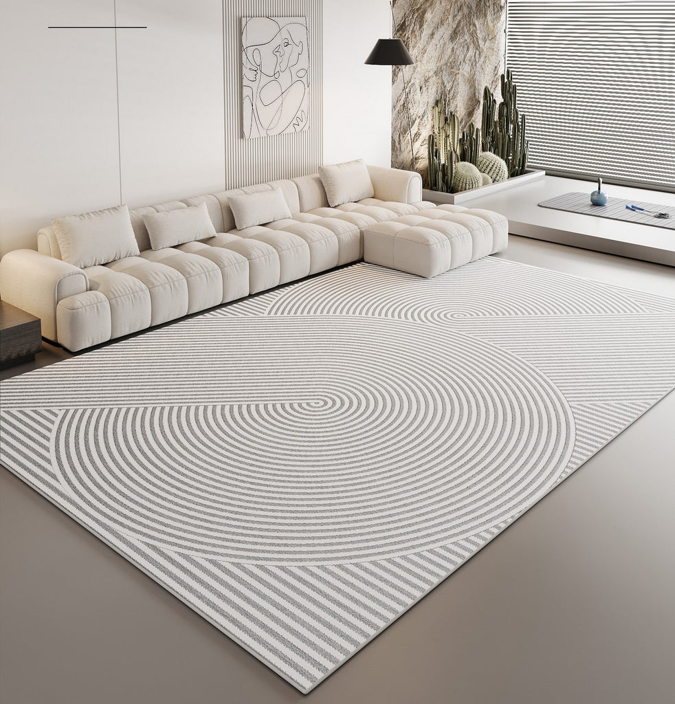 Abstract Contemporary Rugs for Bedroom, Large Modern Rugs in Living Ro –  Paintingforhome