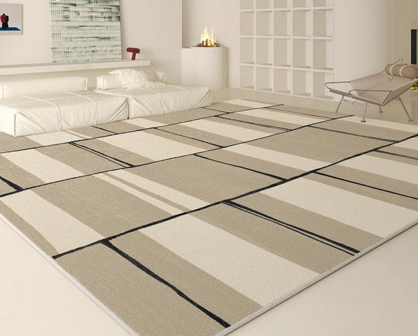 Modern Area Rug for Living Room, Contemporary Soft Rugs under Sofa, Bedroom Modern Floor Rugs, Large Area Rugs for Office-Paintingforhome