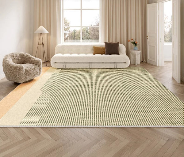 Living Room Modern Rug Ideas, Bedroom Floor Rugs, Contemporary Abstract Rugs for Dining Room, Green Abstract Rugs for Living Room-Paintingforhome