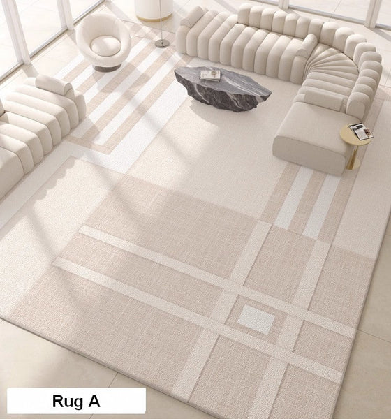 Modern Rug Ideas for Bedroom, Geometric Modern Rug Placement Ideas for Living Room, Contemporary Area Rugs for Dining Room-Paintingforhome