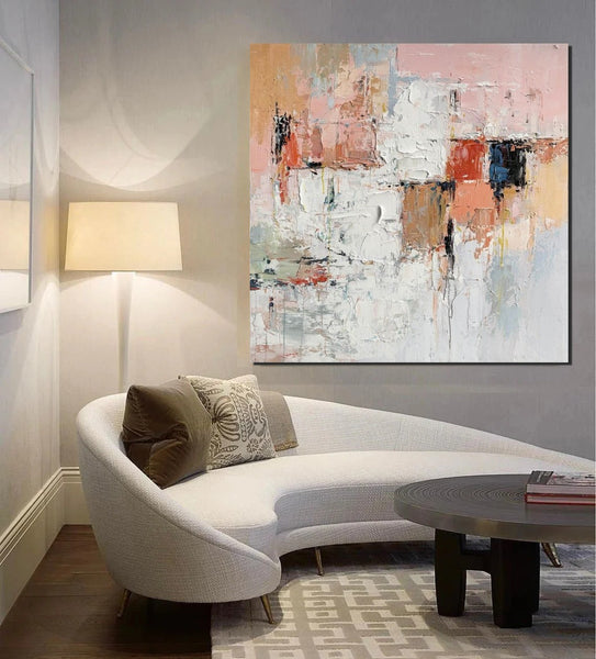 Extra Large Abstract Paintings on Canvas, Hand Painted Abstract Painting, Bedroom Wall Art Ideas, Simple Painting Ideas for Bedroom-Paintingforhome