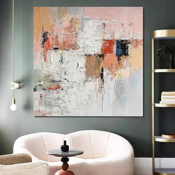 Extra Large Abstract Paintings on Canvas, Hand Painted Abstract Painting, Bedroom Wall Art Ideas, Simple Painting Ideas for Bedroom-Paintingforhome