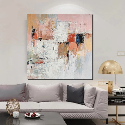 Extra Large Abstract Paintings on Canvas, Hand Painted Abstract Painting, Bedroom Wall Art Ideas, Simple Painting Ideas for Bedroom-Paintingforhome